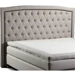 West sänggavel med nitar 105 x 120 cm - Dimrosa manchester