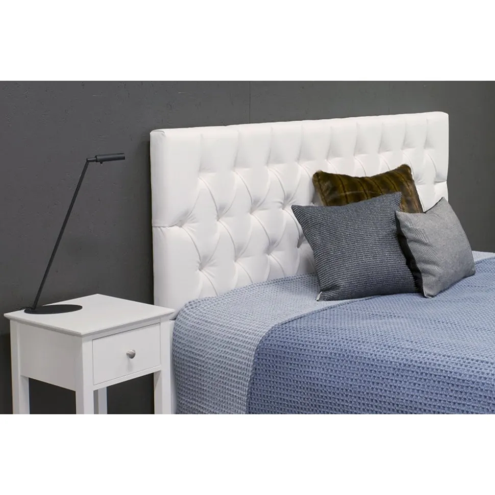 White sänggavel 90 x 125 cm - Vit PU