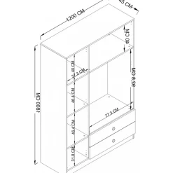 Yaman garderob - Valnöt