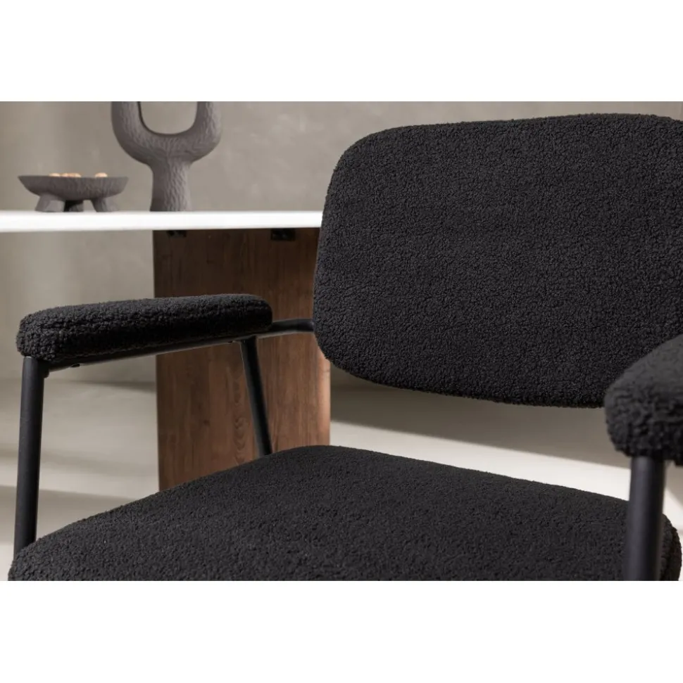 Yesterday matstol - Svart boucle