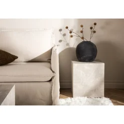 York High soffbord 40 x 40 cm - Beige + Textilrengöring för möbler