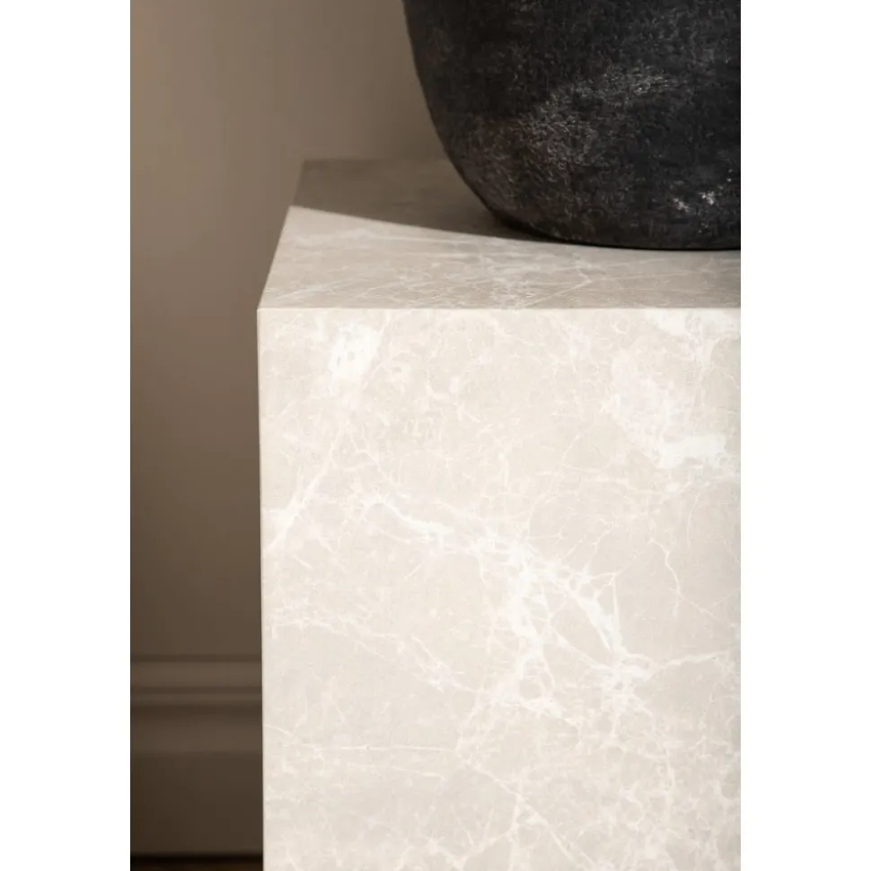 York High soffbord 40 x 40 cm - Beige + Textilrengöring för möbler