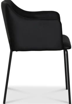 York Karmstol i svart PU + Möbeltassar