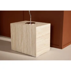 York sidobord 35 x 25 cm - Travertin-look