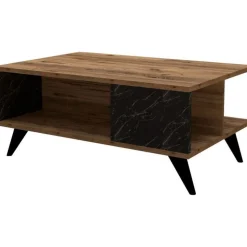 Yuka soffbord 90 x 60 cm - Valnöt/svart