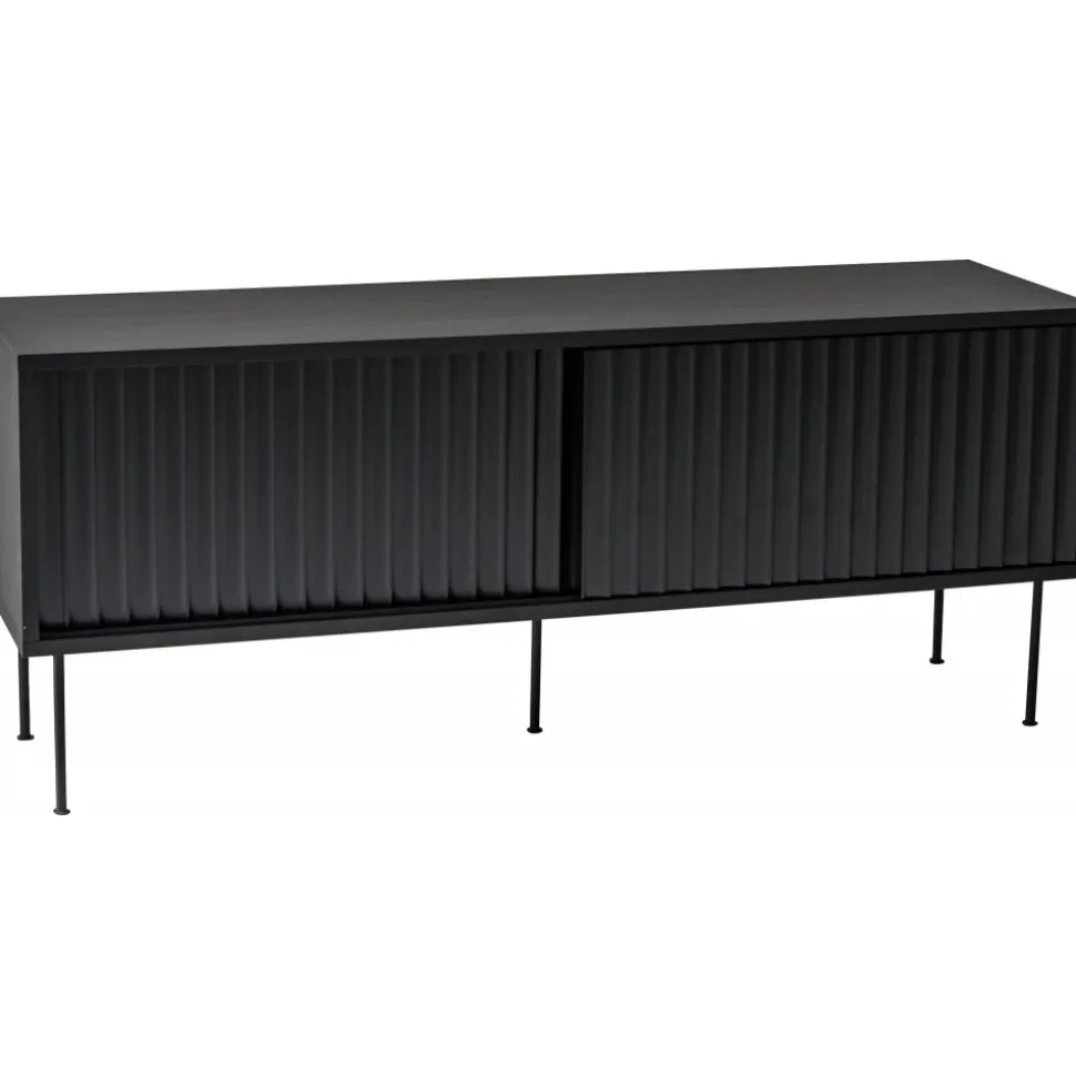 Yumi svart tv-bänk 132 cm