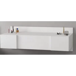 Zakkum sminkbord 100 x 39 cm - Vit + Glas och Kristallrengöring