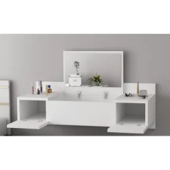 Zakkum sminkbord 100 x 39 cm - Vit