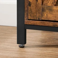 Zeke skåp med förvaringsfack - Brun/svart