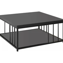 Zenn soffbord 90 x 90 cm - Antracit/svart