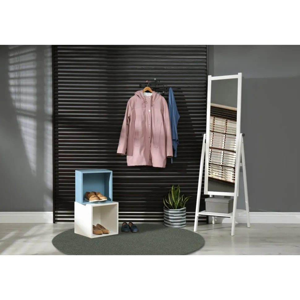 Zeus flatvävd matta Smaragdgrön