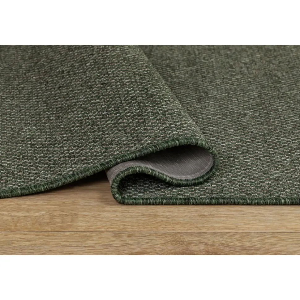 Zeus flatvävd matta Smaragdgrön