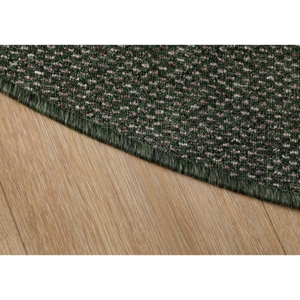 Zeus flatvävd matta Smaragdgrön