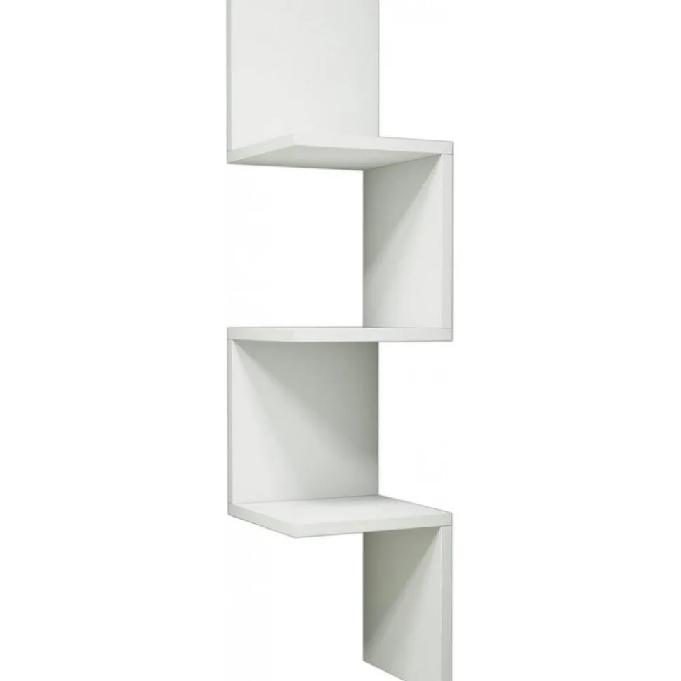 Zikzak vägghylla - Vit