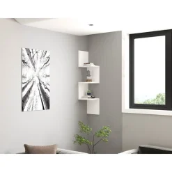 Zikzak vägghylla - Vit