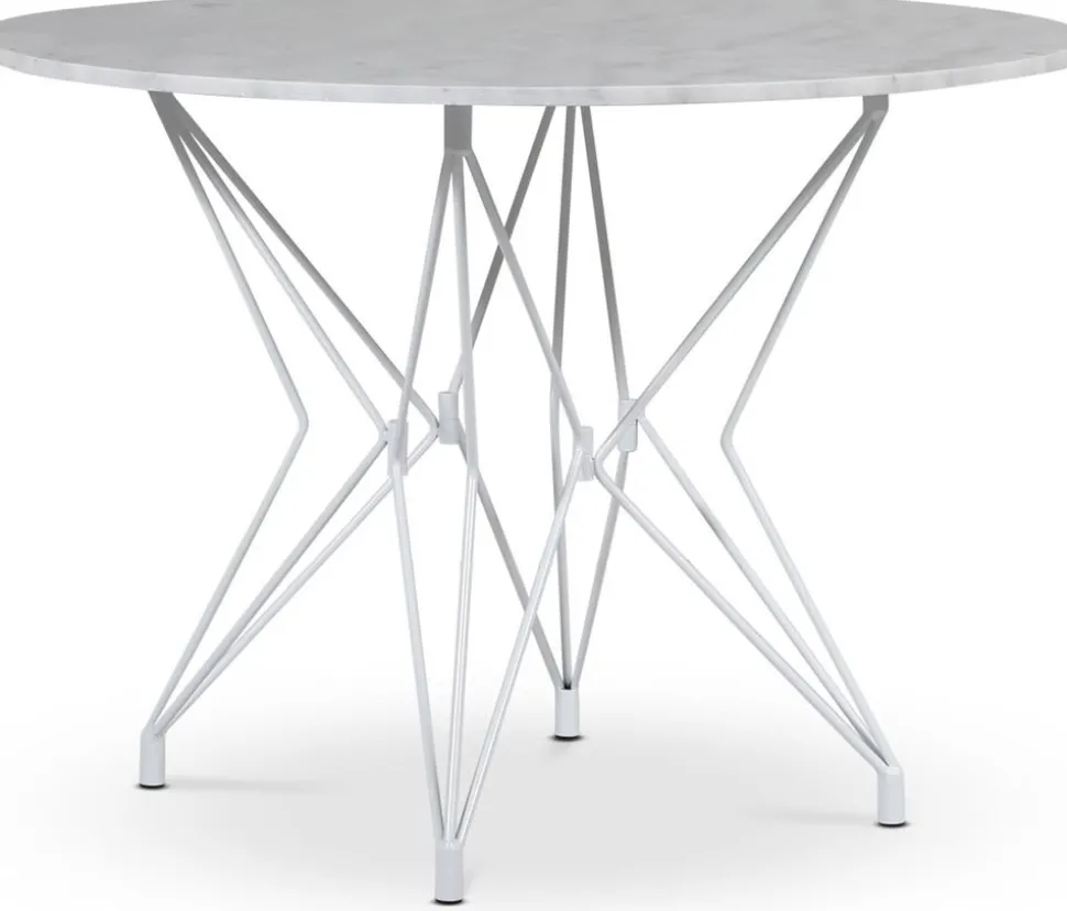 Zoo matbord i marmor Ø105 cm - Vit / Ljus Marmor